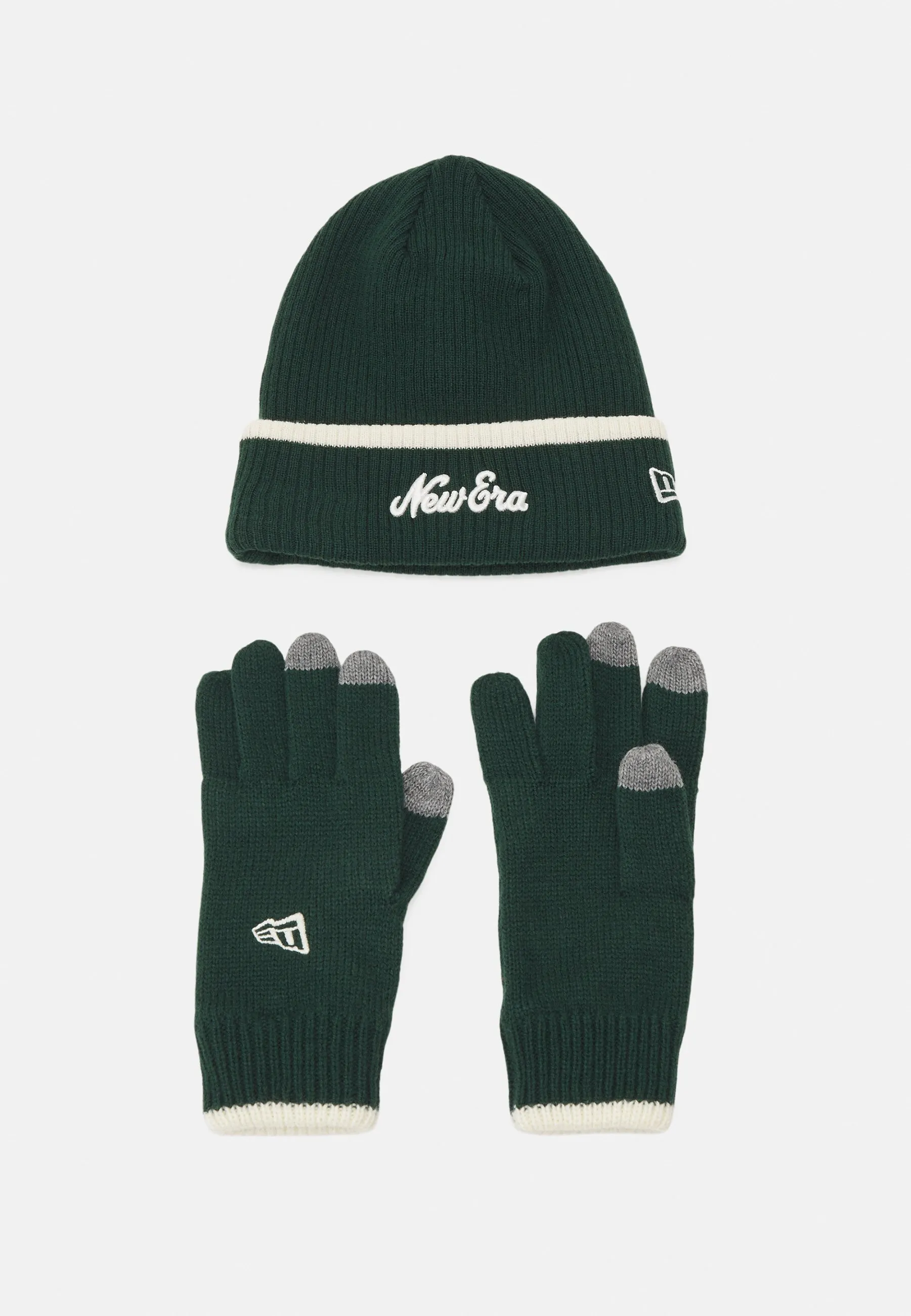 SCRIPT BEANIE AND GLOVE SET UNISEX - Guanti