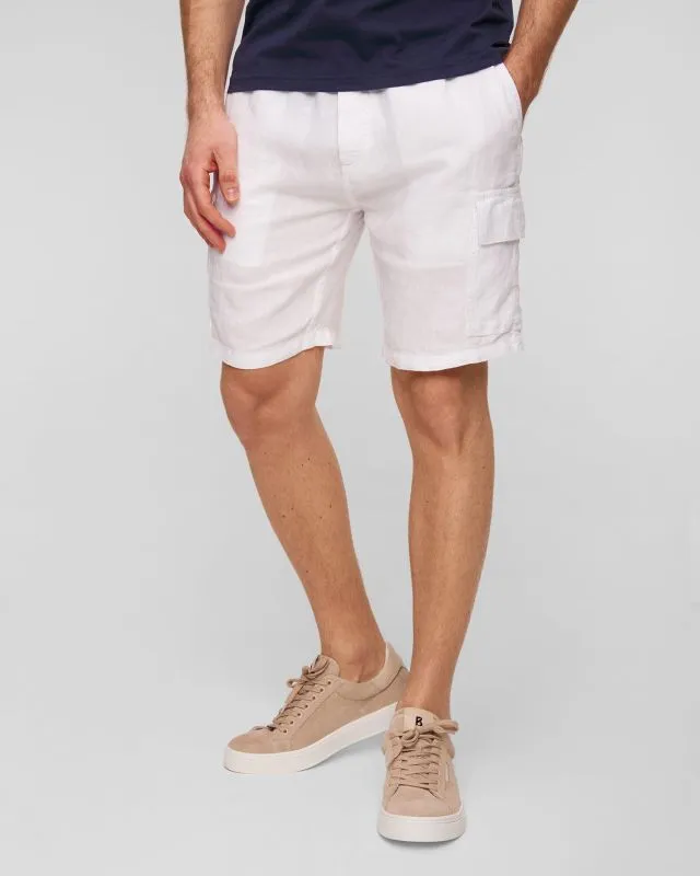Shorts bianchi di lino da uomo Vilebrequin Baie