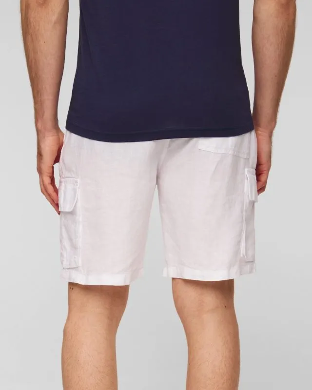 Shorts bianchi di lino da uomo Vilebrequin Baie