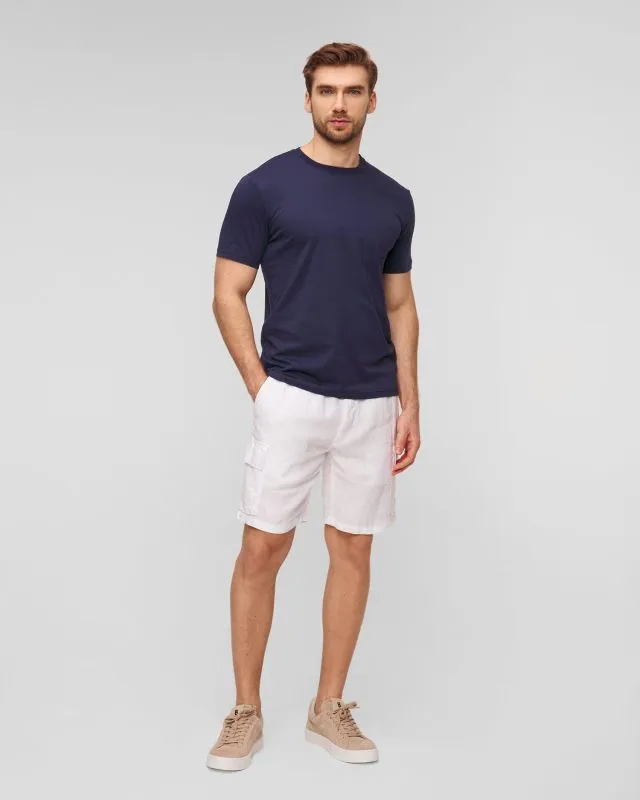 Shorts bianchi di lino da uomo Vilebrequin Baie