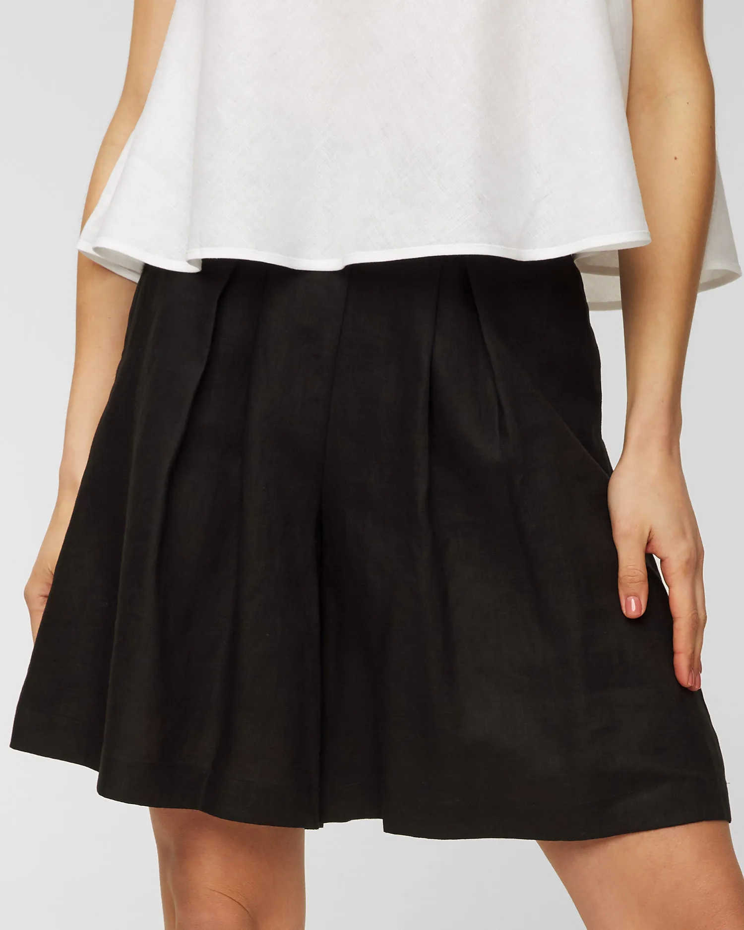Shorts di lino Joslin Peyton JOS221363-black