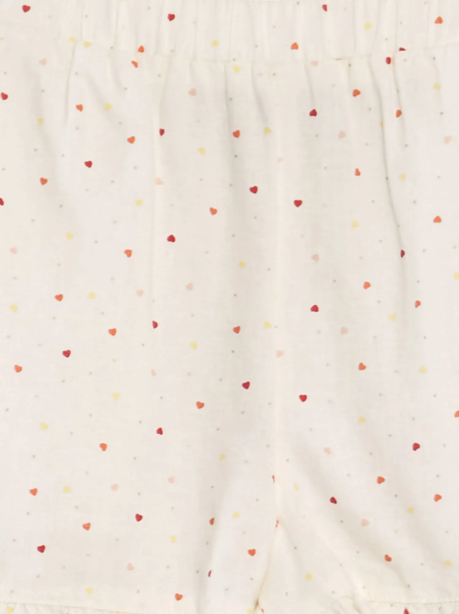 Shorts in lino con volant sui bordi - BIANCO