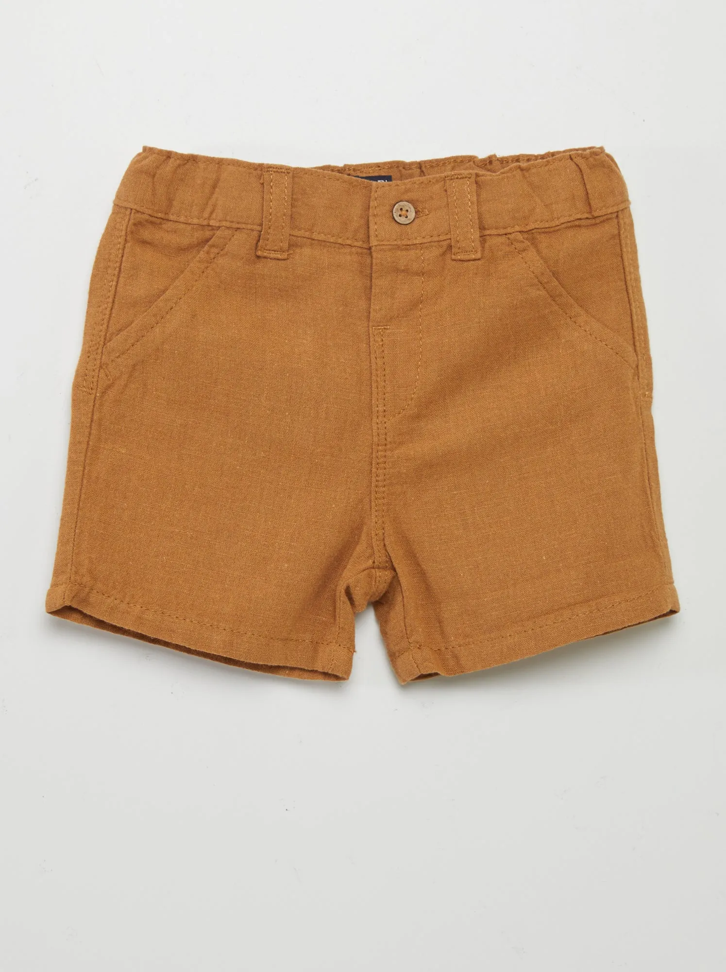 Shorts in misto lino - BEIGE