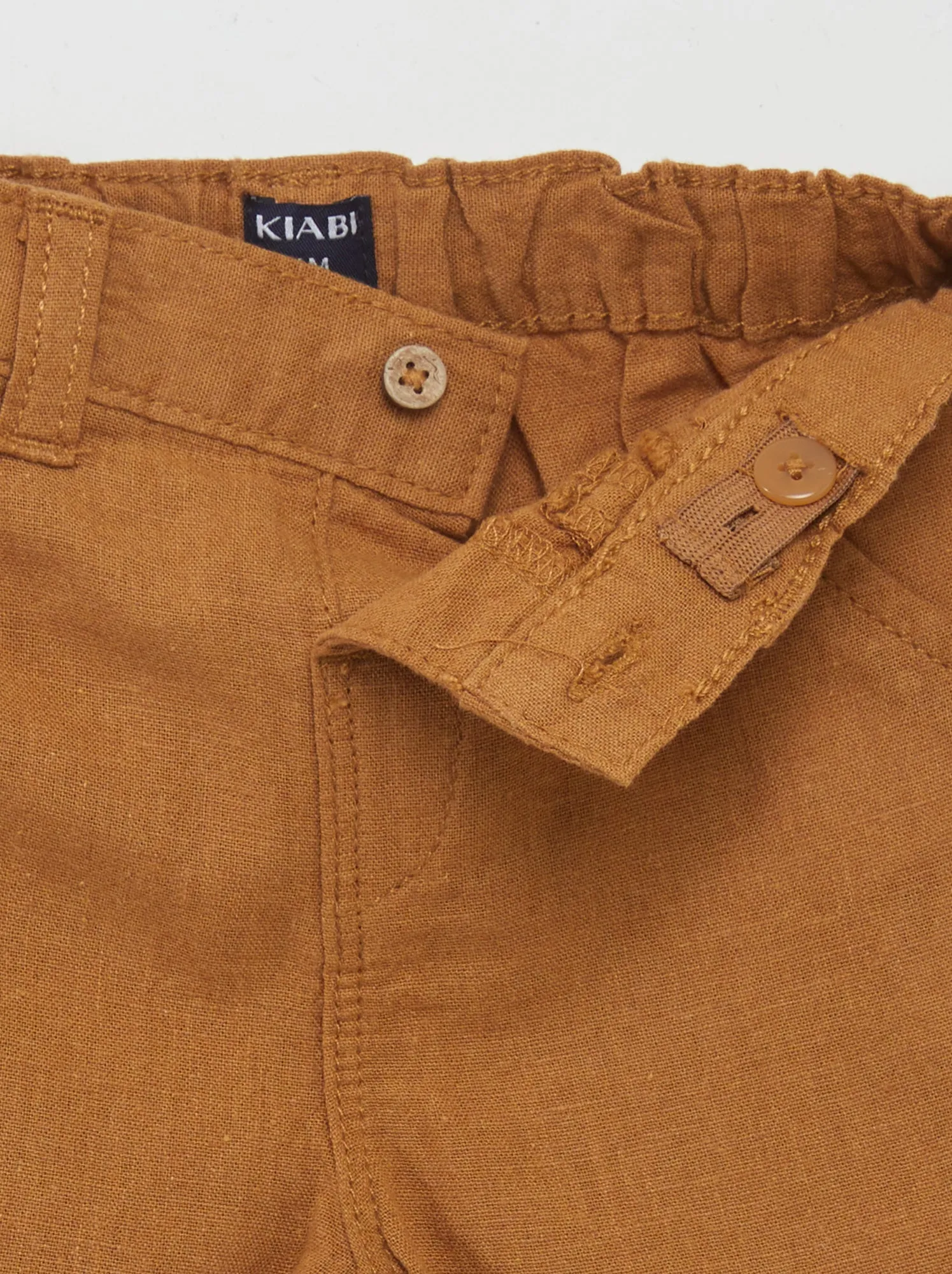 Shorts in misto lino - BEIGE