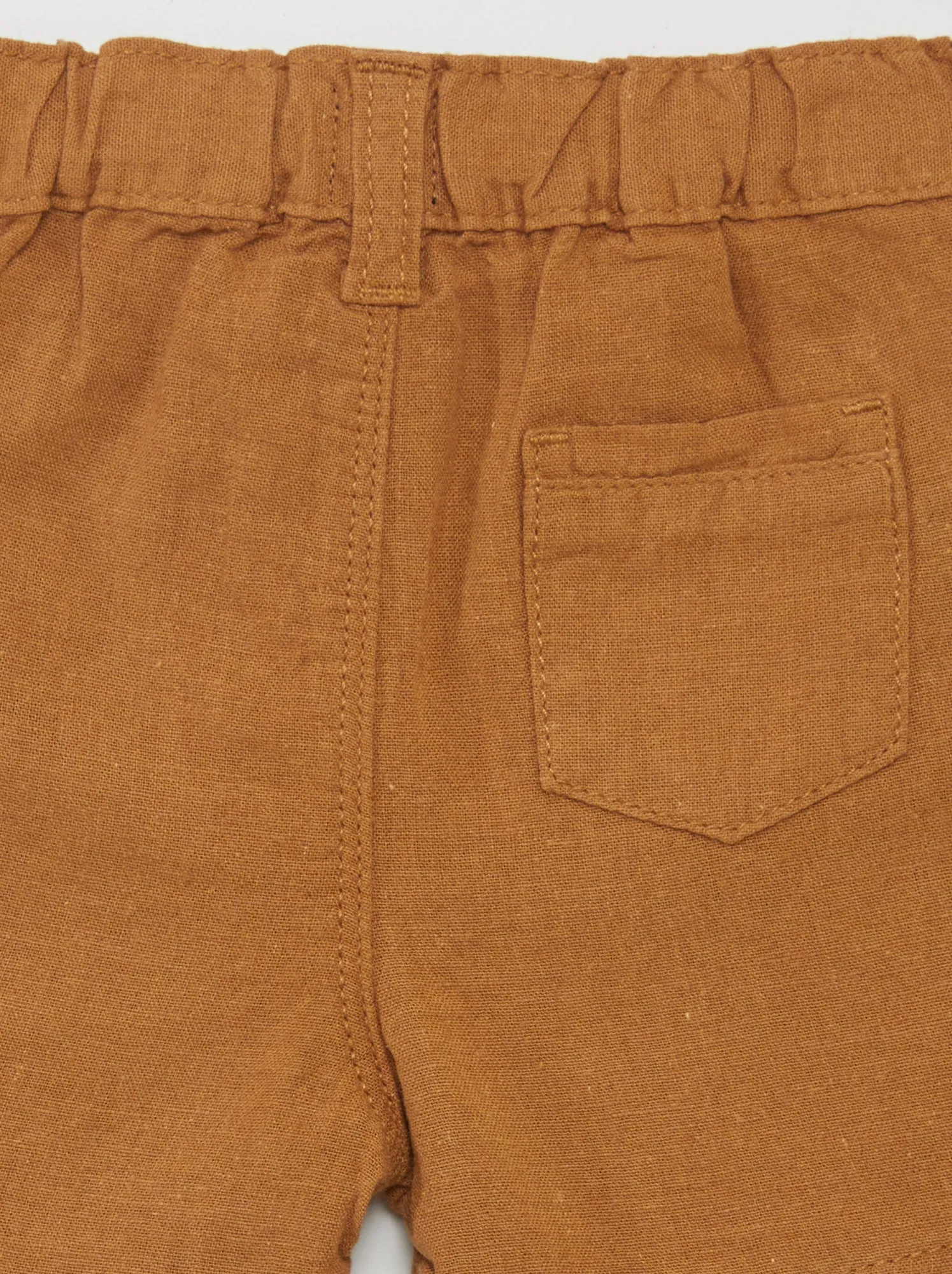 Shorts in misto lino - BEIGE