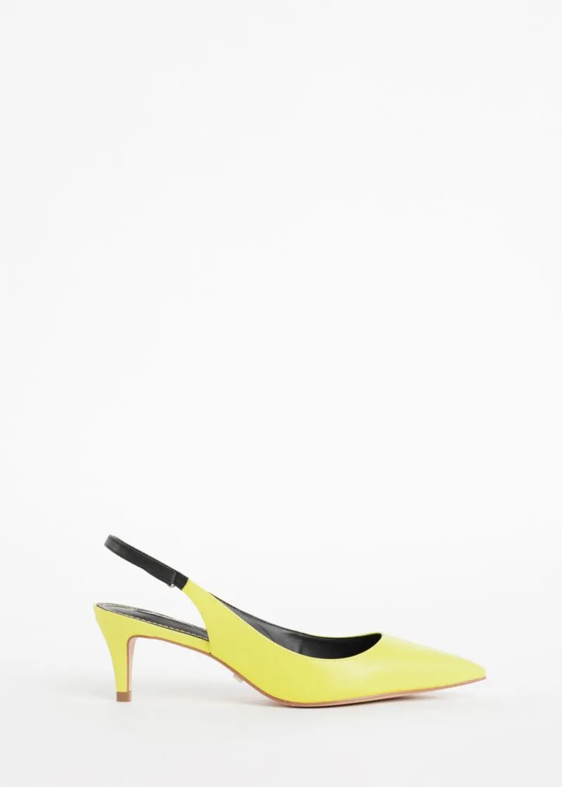 Slingback con cinturino a contrasto