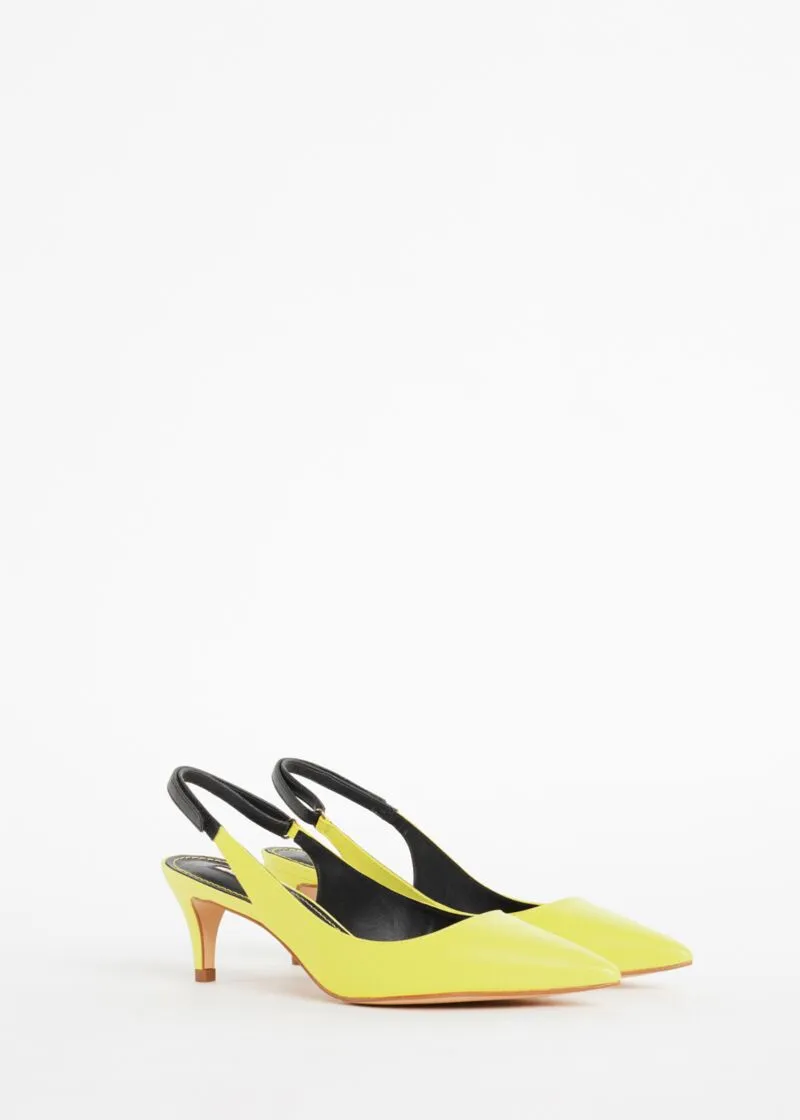 Slingback con cinturino a contrasto