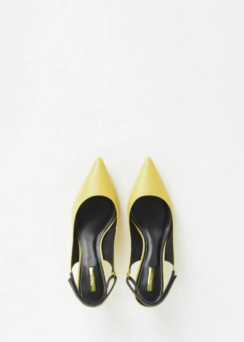 Slingback con cinturino a contrasto