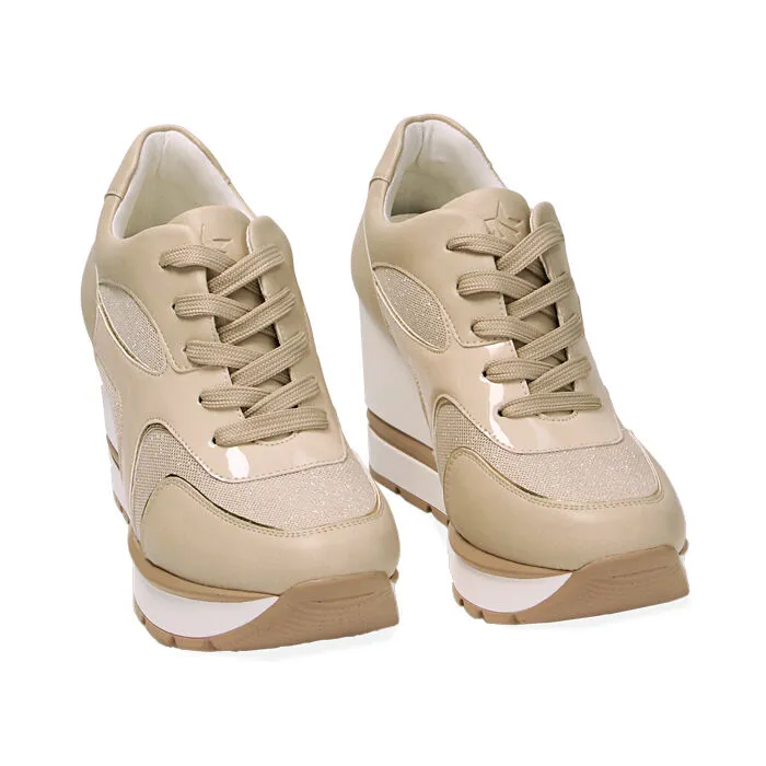 Sneakers plateau beige