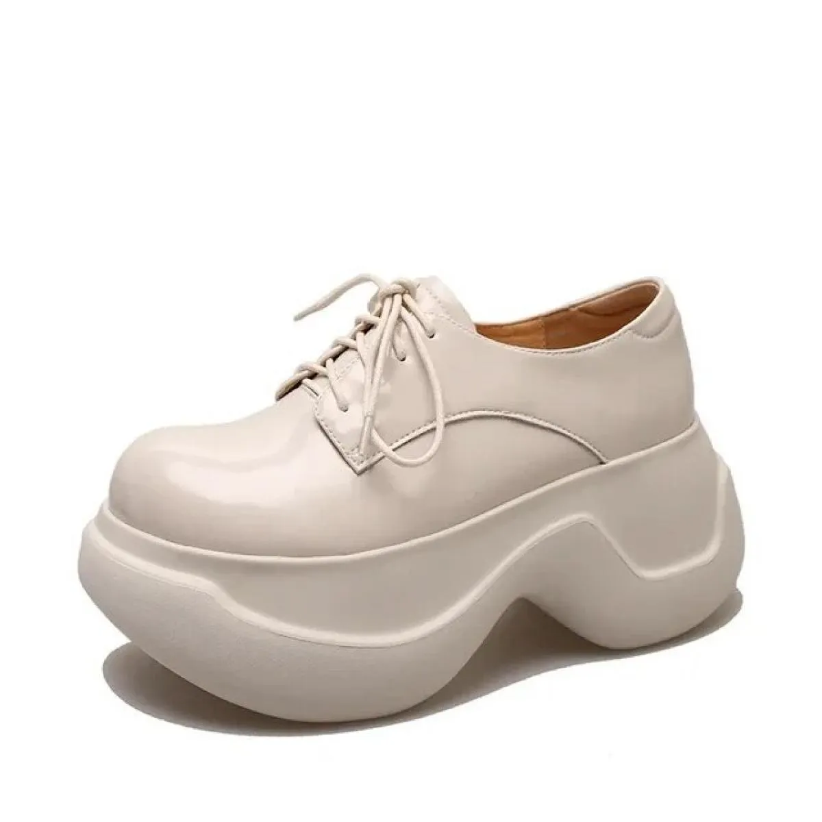 Sneakers robuste da donna autunnali 2024 scarpe con plateau stringate alla moda per donna scarpe da donna durevoli maggiorate al