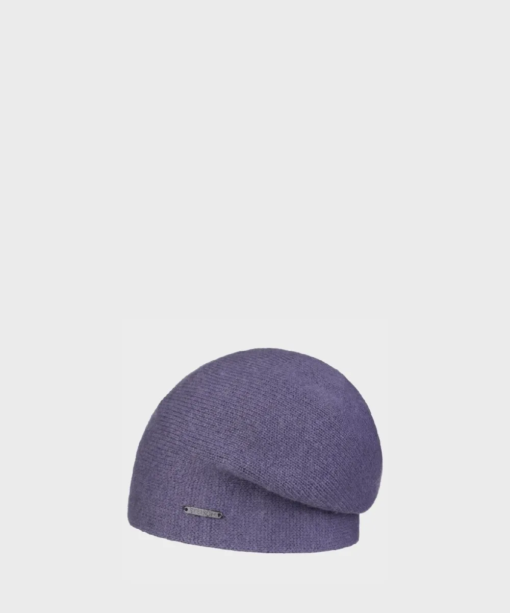 Stetson Beanie berretto a maglia in lana Merino, lavender