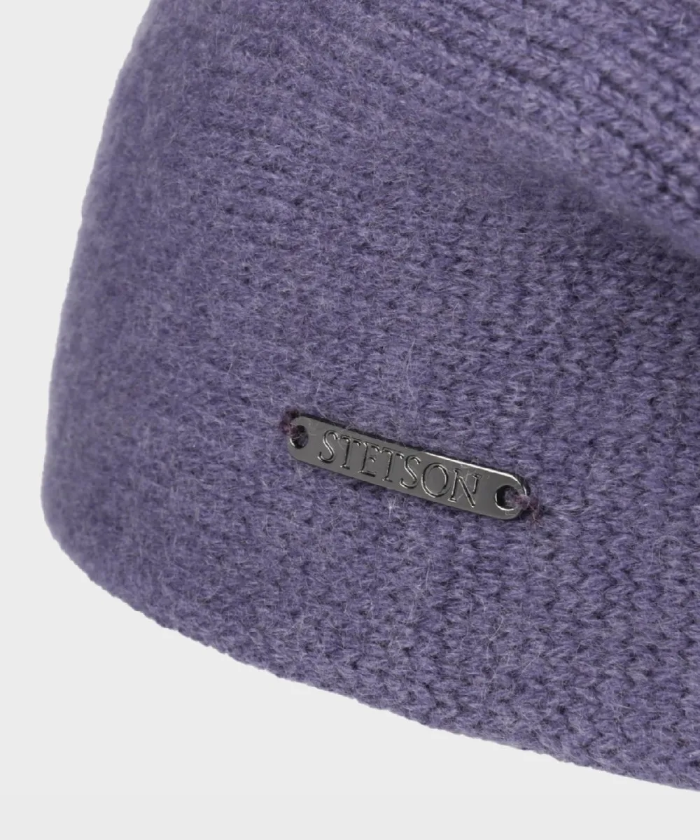 Stetson Beanie berretto a maglia in lana Merino, lavender