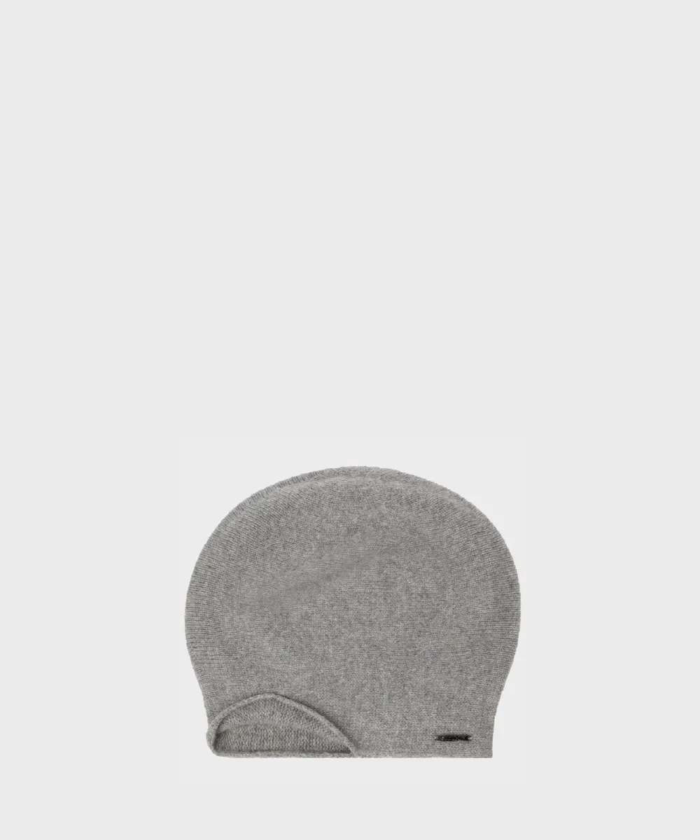 Stetson Beanie berretto a maglia in lana Merino, light grey melange