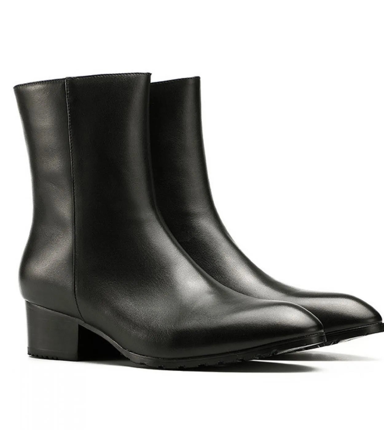 Stivali da uomo di tendenza britannica con tacchi alti 5 cm di altezza in vera pelle di lusso 2023 scarpe da festa per abiti inv