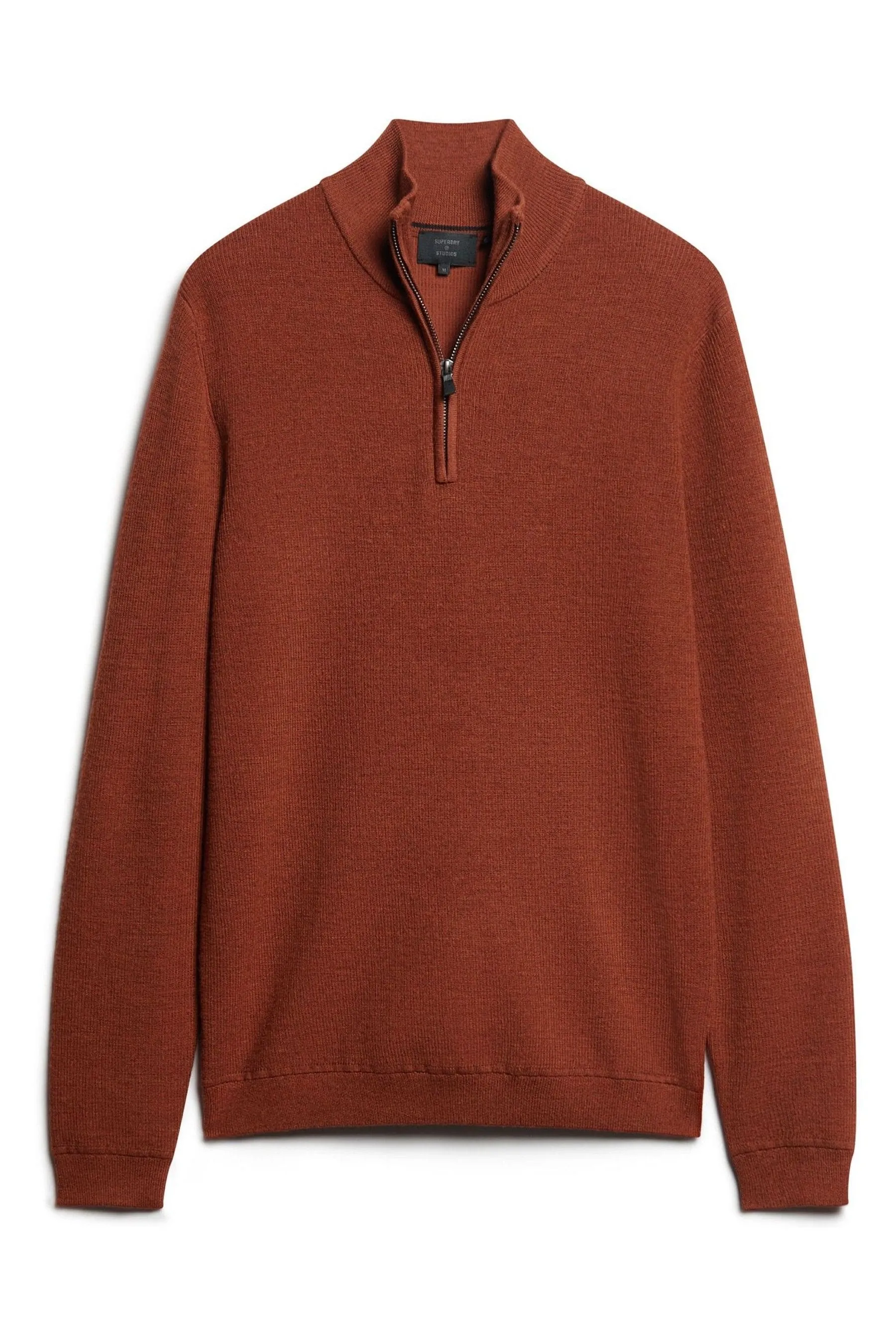 Superdry - Maglia in lana merino con zip corta    