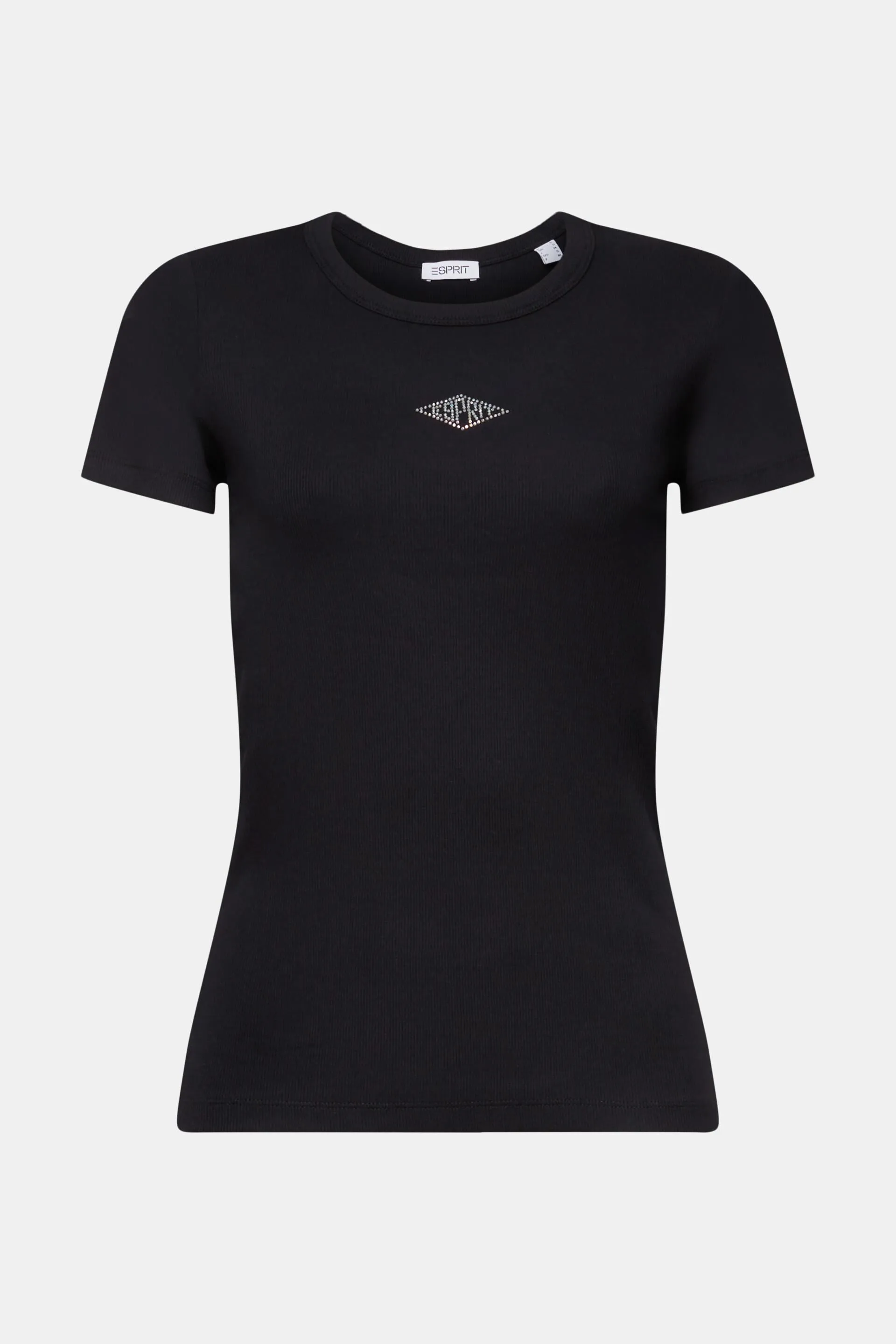 T-shirt con logo e strass