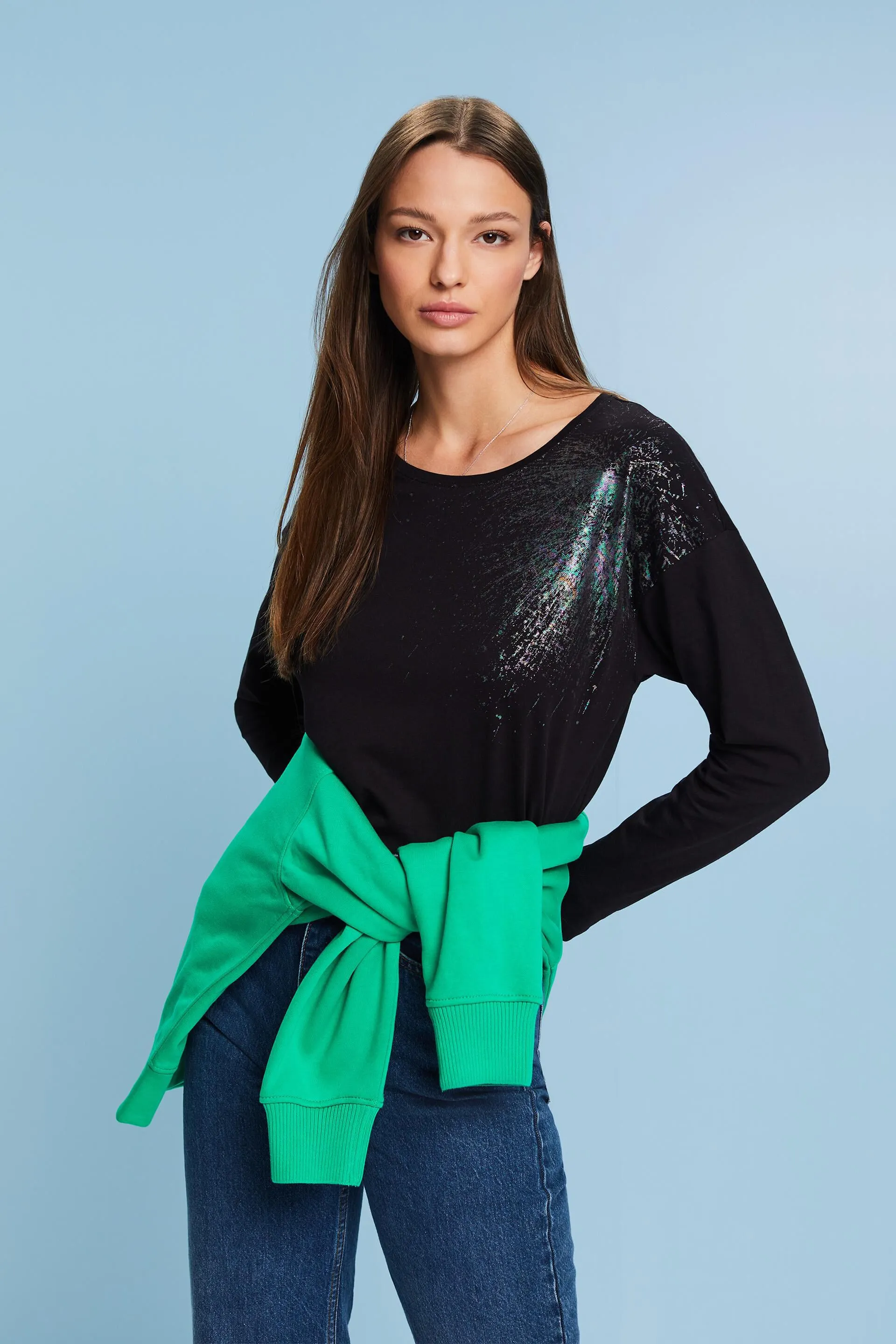 T-shirt con stampa a girocollo