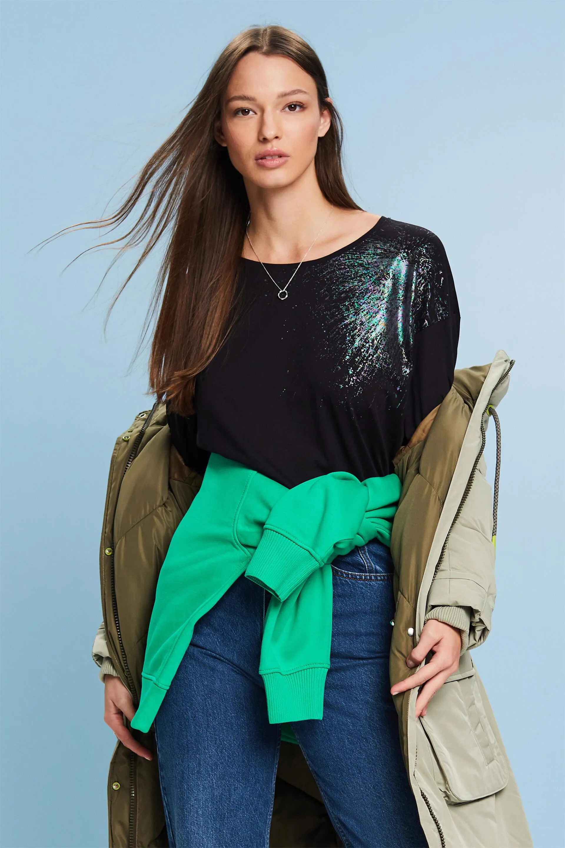 T-shirt con stampa a girocollo