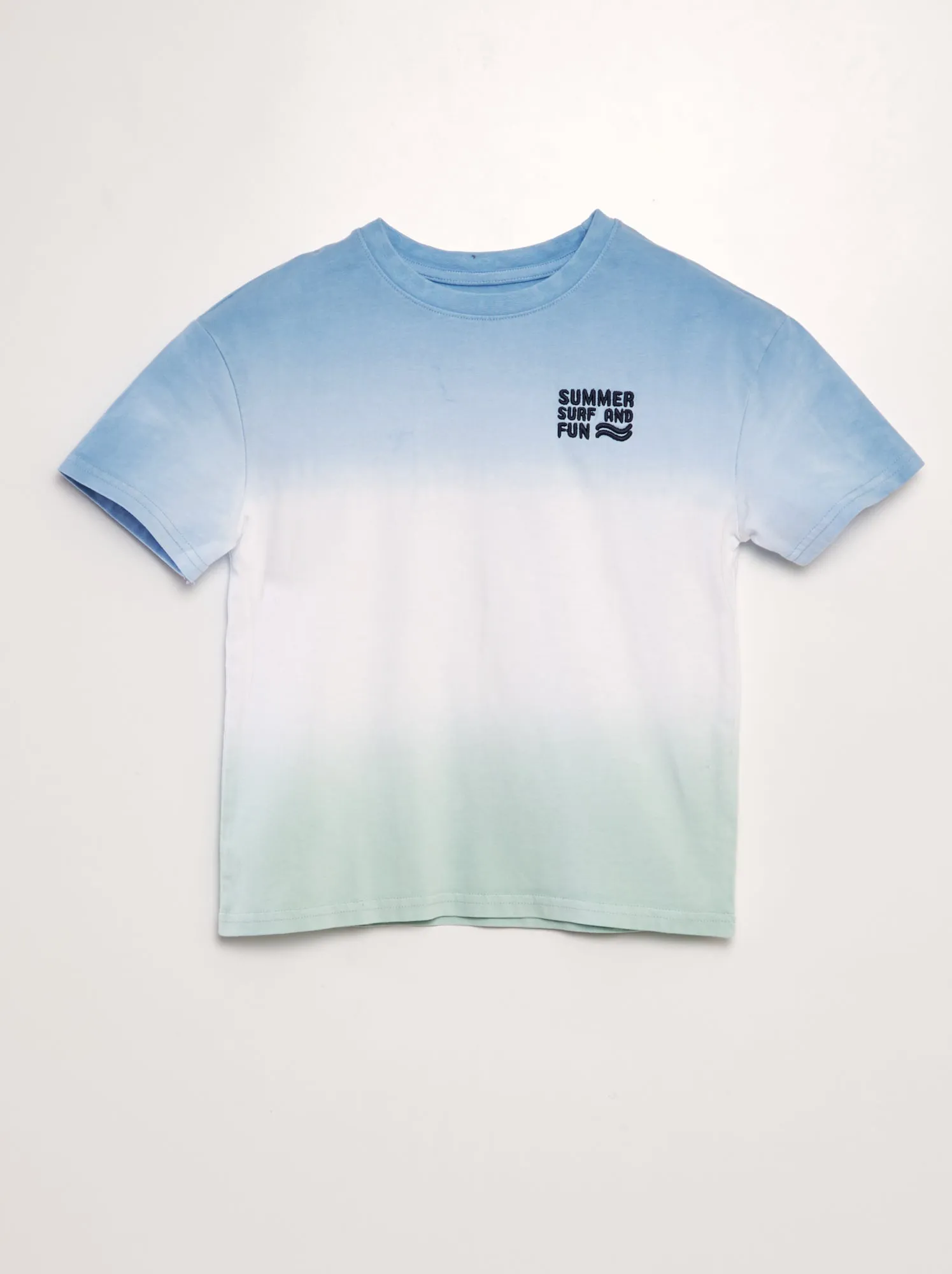 T-shirt larga 'tie and dye' - BLU