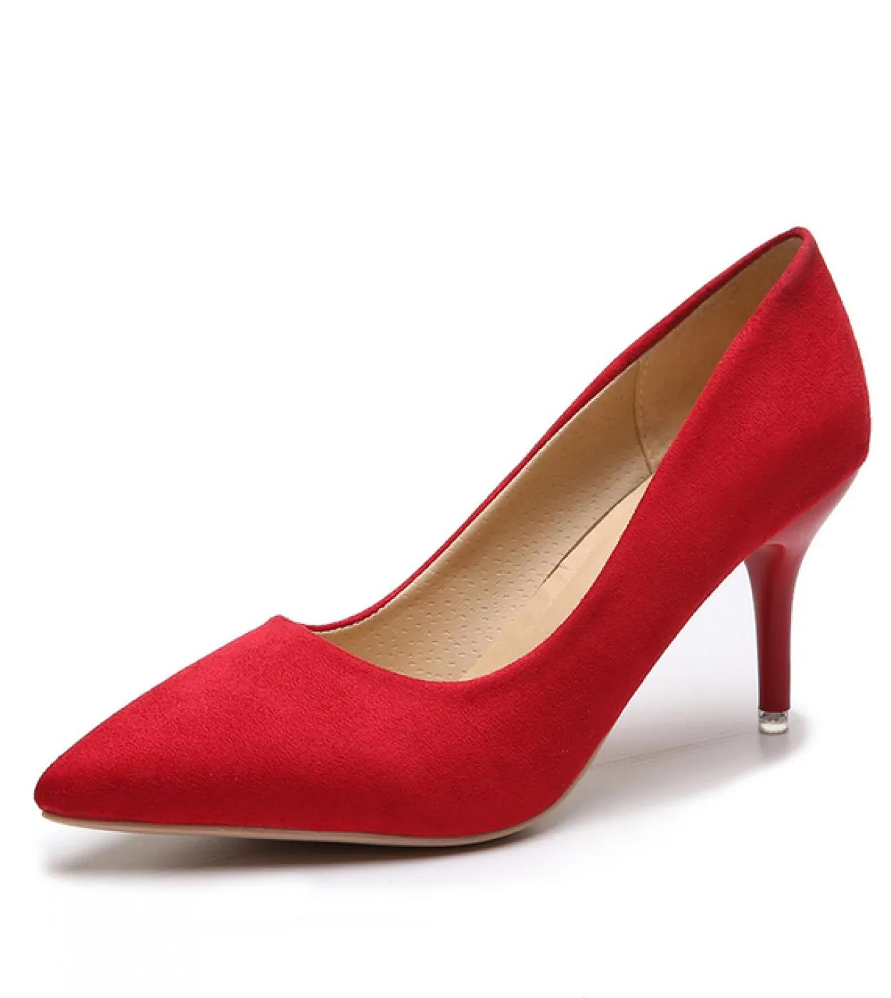 Taglie più grandi 44 Tacchi alti Scarpe eleganti da donna Décolleté in pelle verniciata Scarpe da barca con punta a punta Tacchi