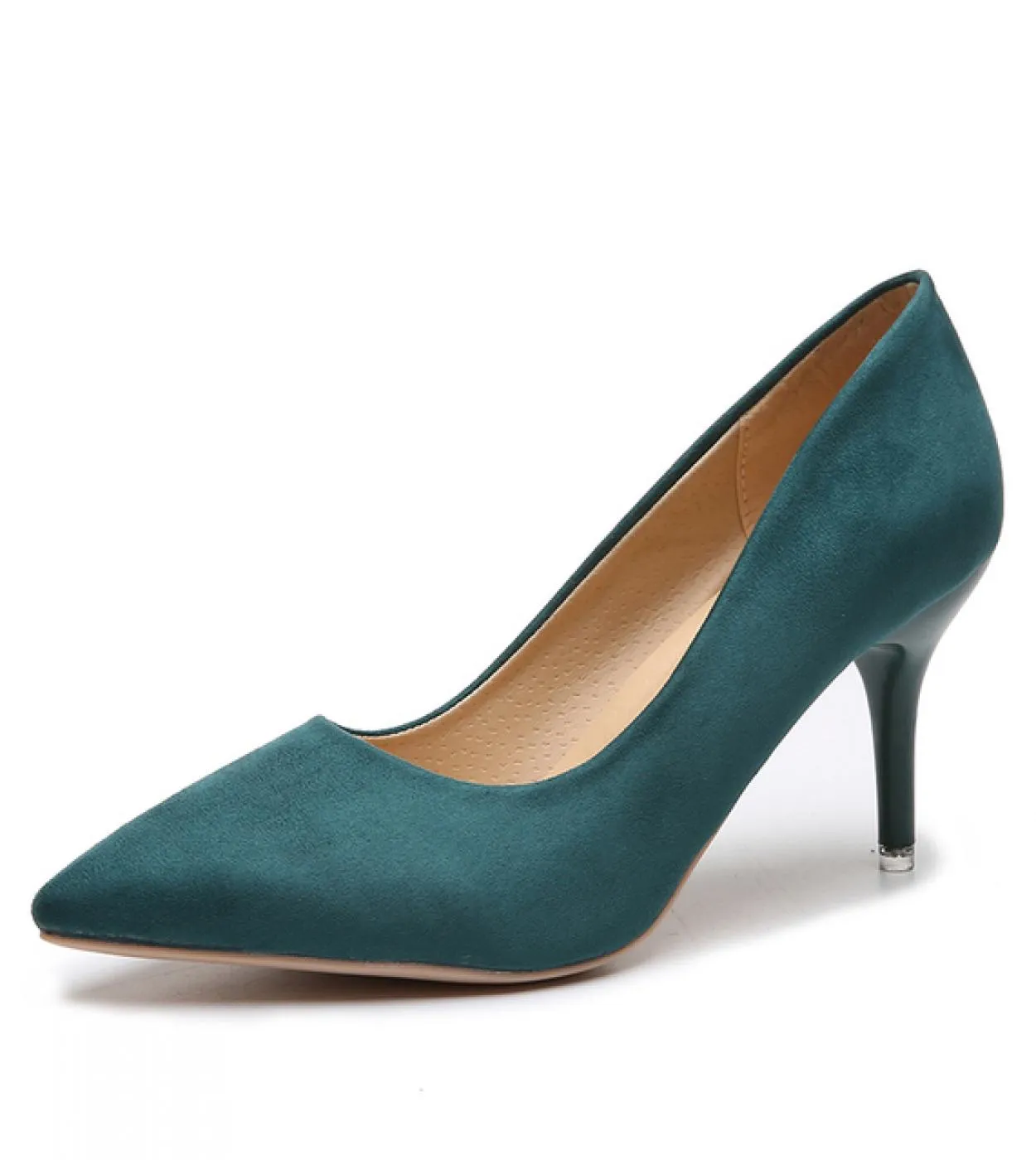 Taglie più grandi 44 Tacchi alti Scarpe eleganti da donna Décolleté in pelle verniciata Scarpe da barca con punta a punta Tacchi