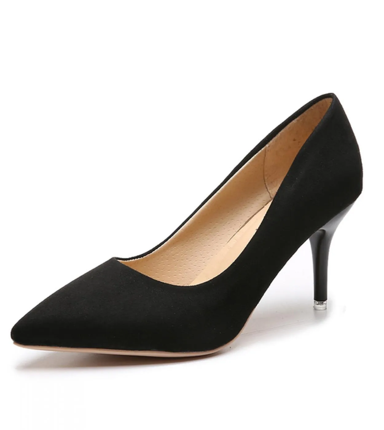Taglie più grandi 44 Tacchi alti Scarpe eleganti da donna Décolleté in pelle verniciata Scarpe da barca con punta a punta Tacchi