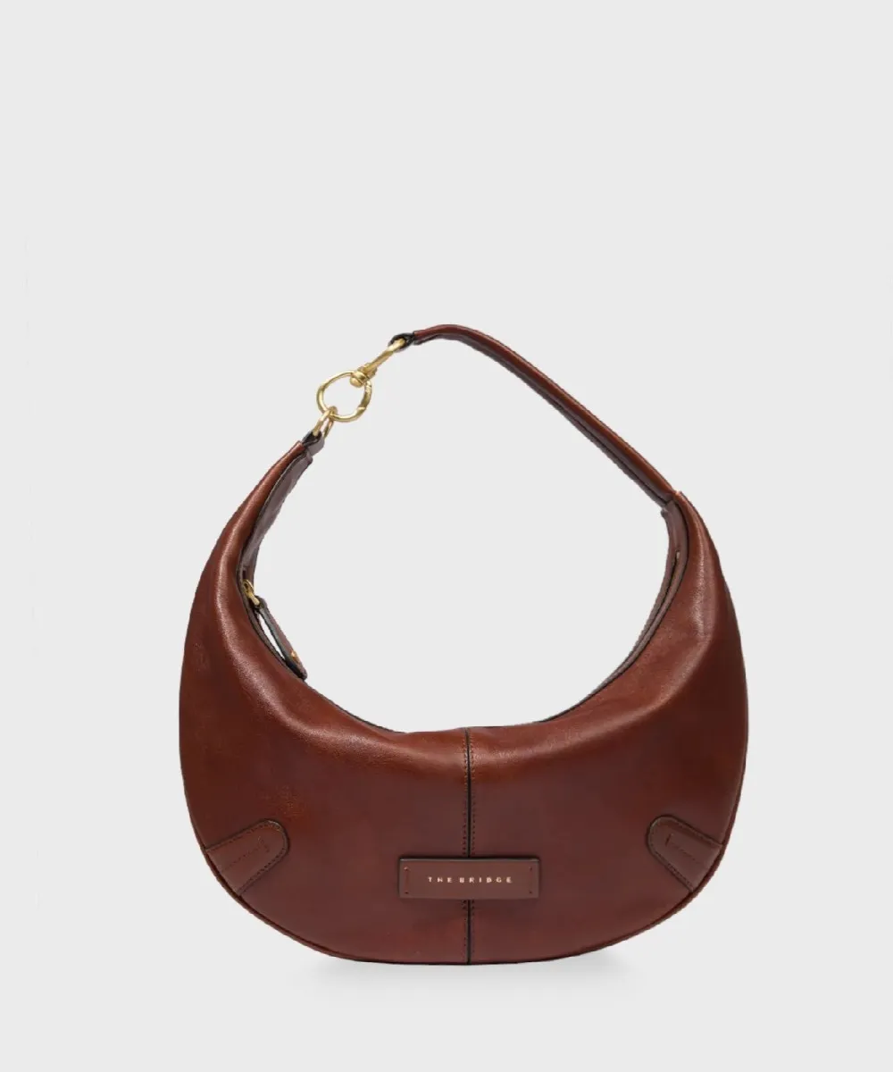 The Bridge Flavia borsa baguette grande in pelle cuoio marrone
