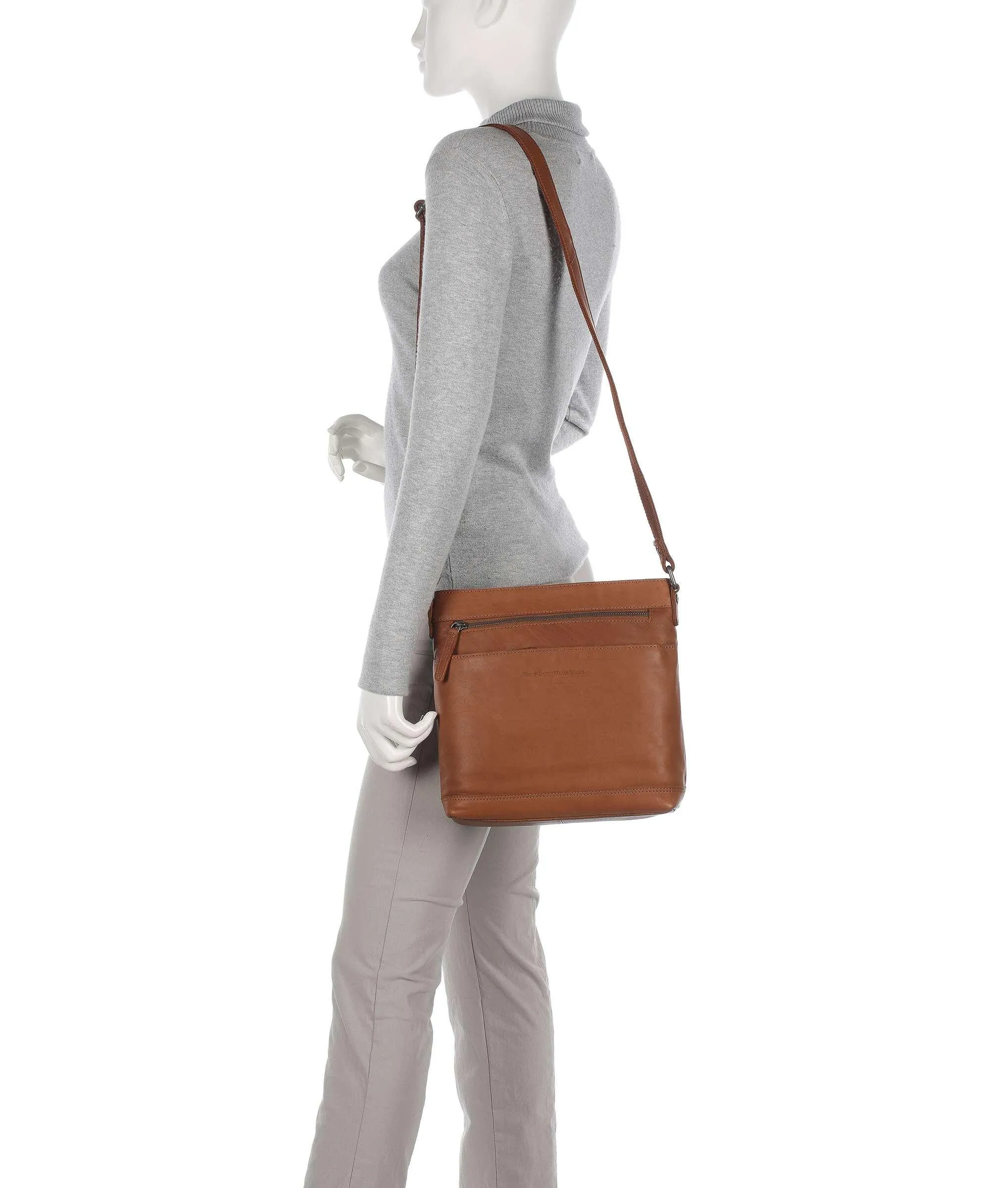  The Chesterfield Brand Cow Wax Pull Up Almeria Borsa a tracolla pelle di vacchetta pull-up cognac  