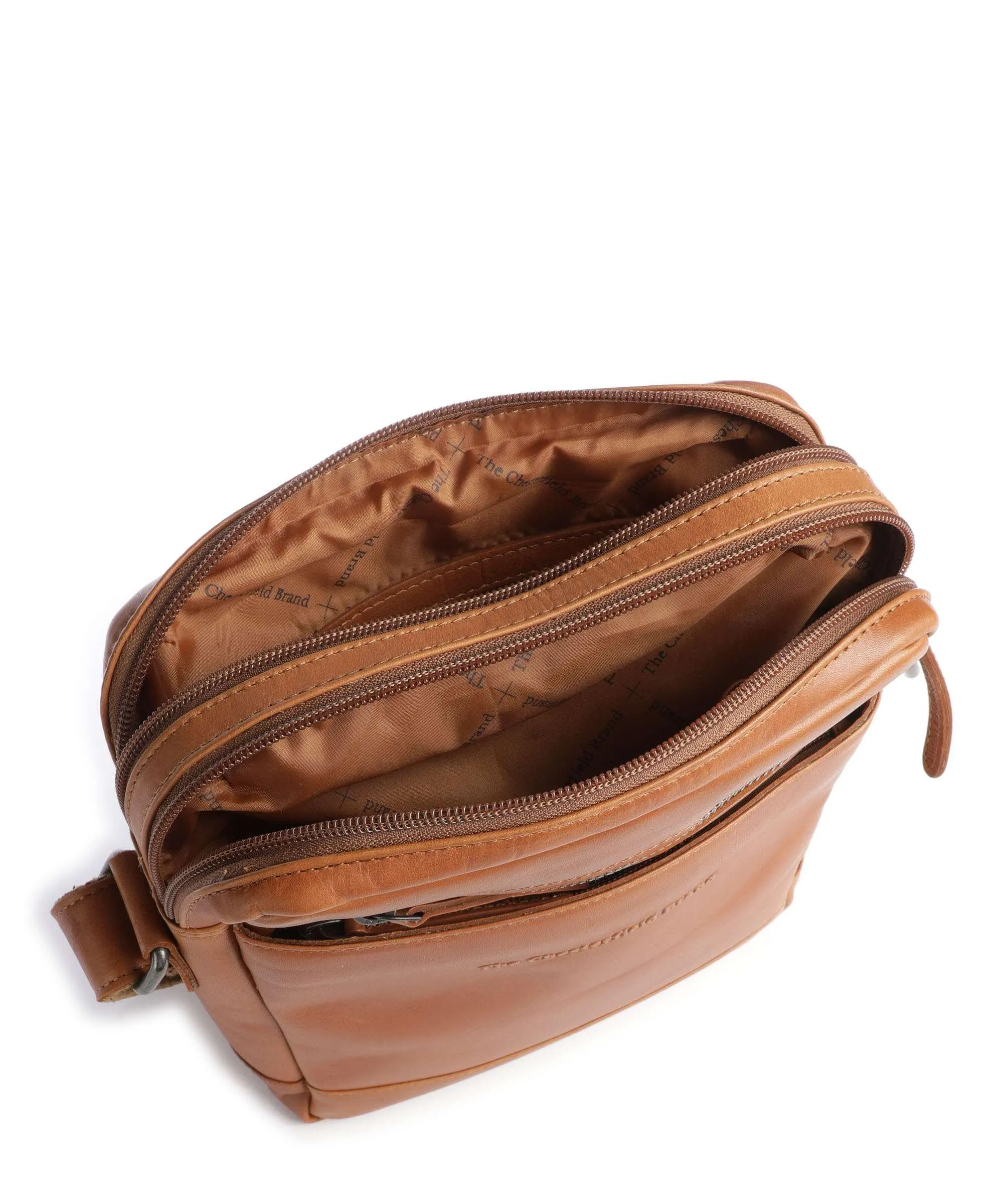  The Chesterfield Brand Cow Wax Pull Up Arnhem Borsa a tracolla pelle a grana fine cognac  