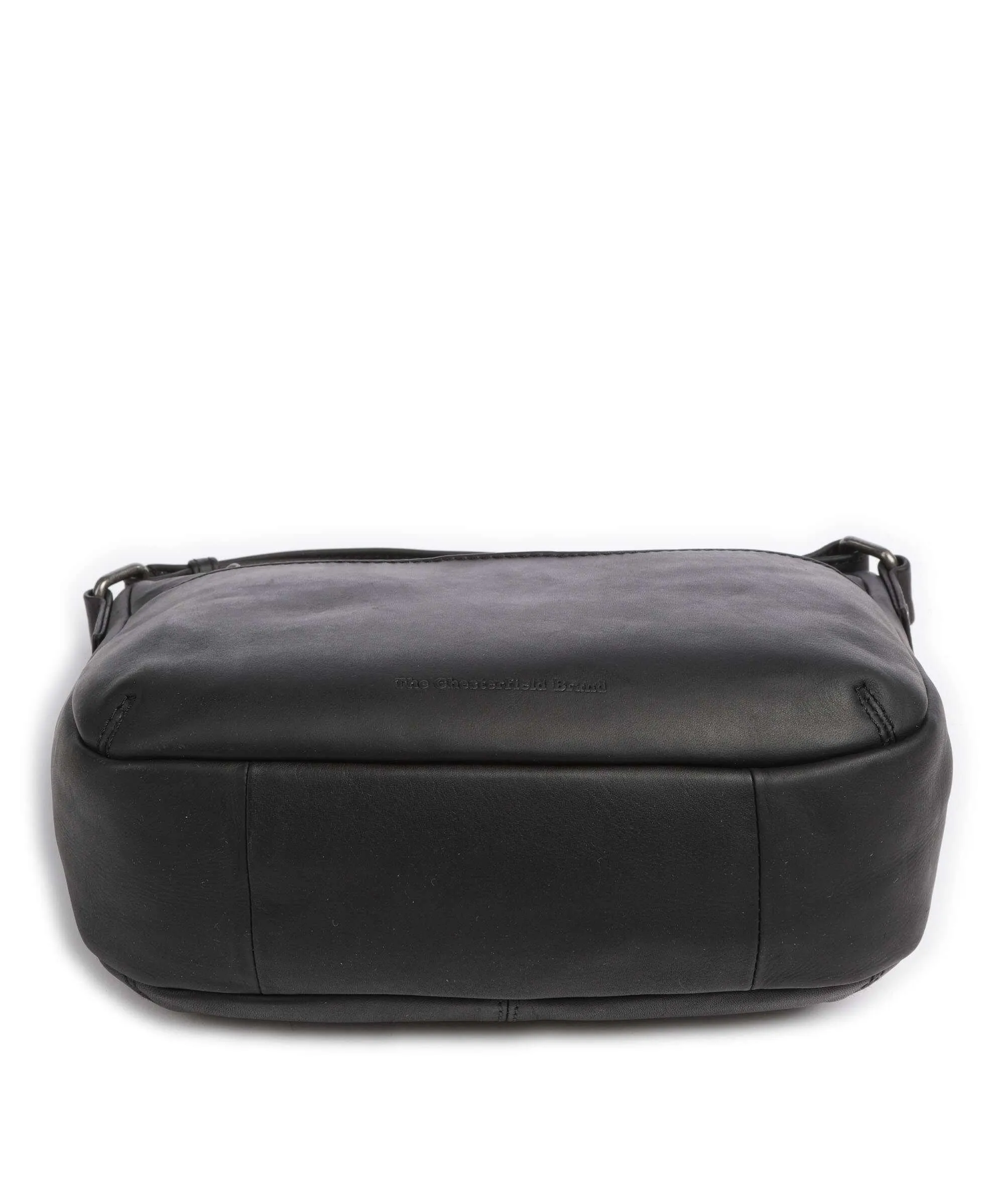  The Chesterfield Brand Cow Wax Pull Up Henderson Borsa a tracolla pelle a grana fine nero  
