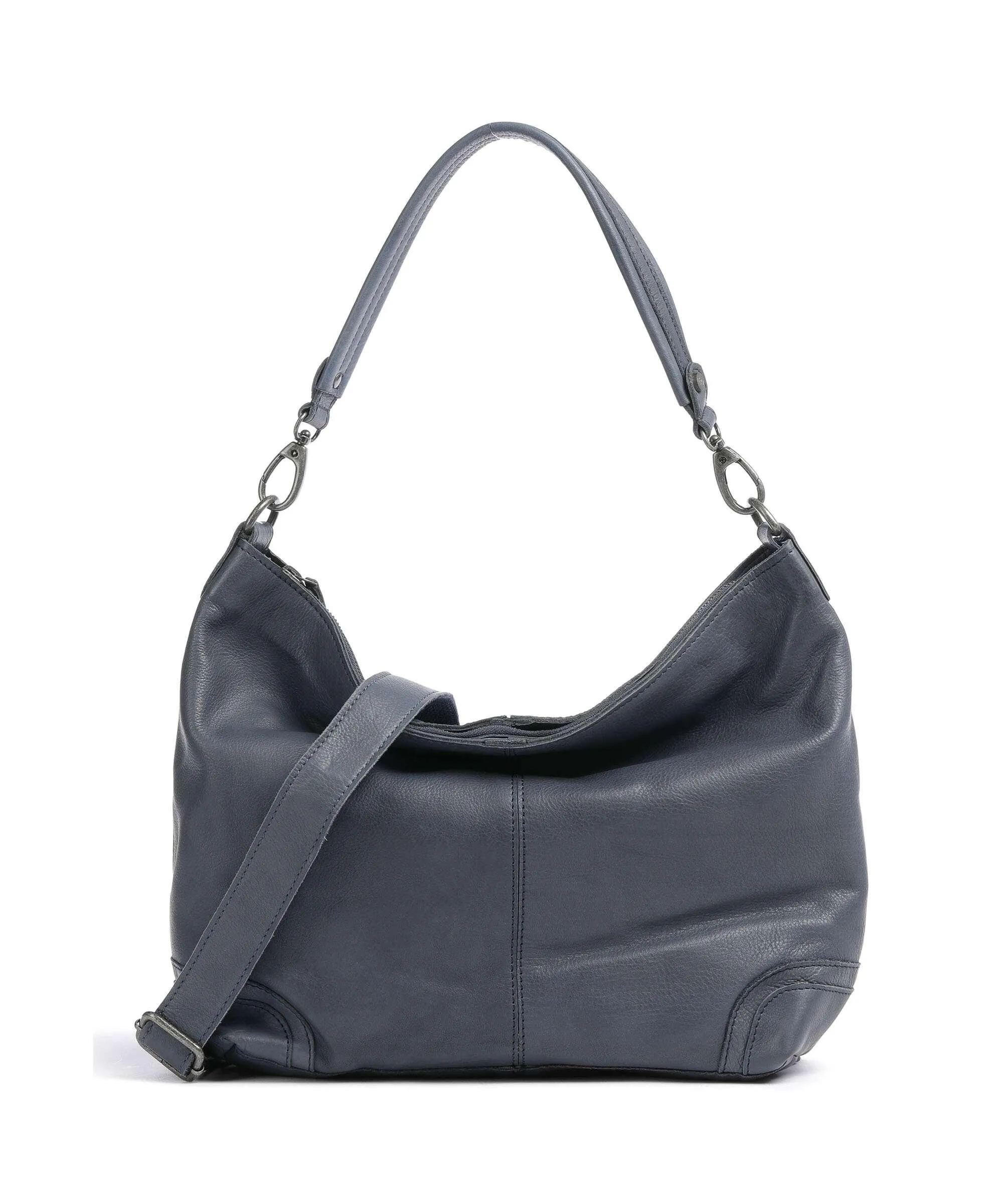 The Chesterfield Brand Washed Wax Cow Bolivia Borsa hobo pelle di vacchetta pull-up navy  