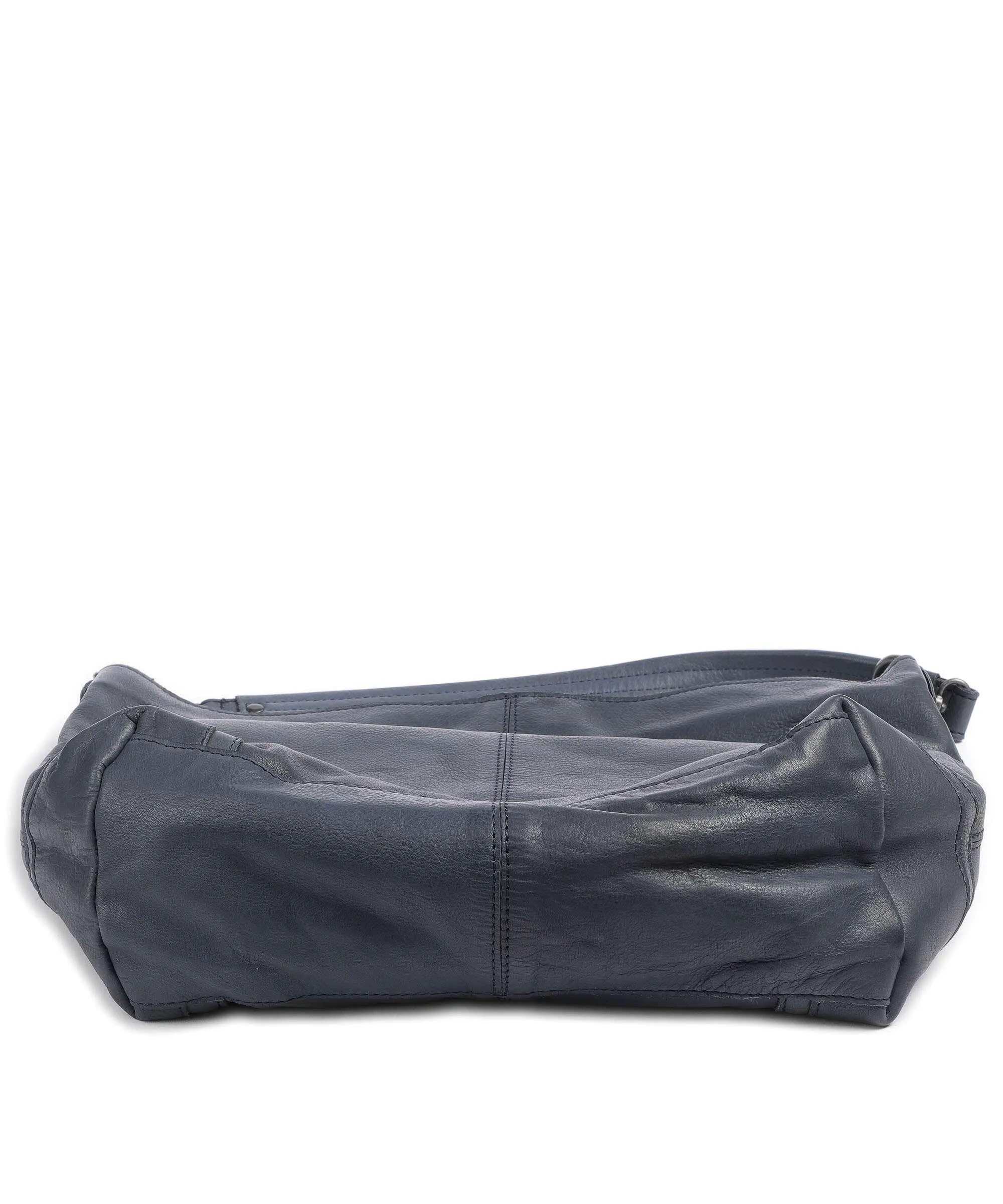  The Chesterfield Brand Washed Wax Cow Bolivia Borsa hobo pelle di vacchetta pull-up navy  