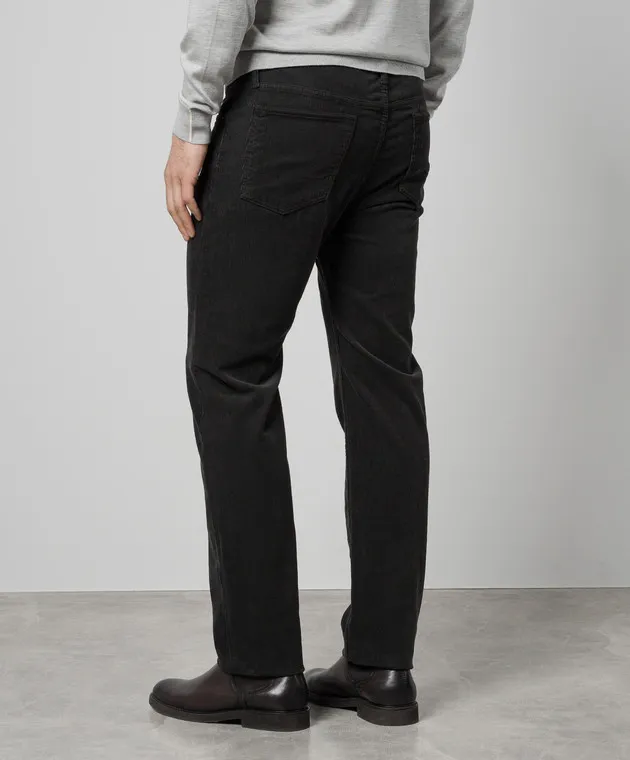 Tom Ford Pantaloni di velluto a coste verdi DPR001DMC009S23