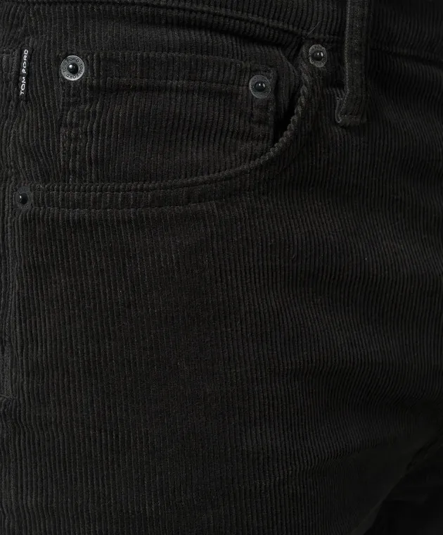 Tom Ford Pantaloni di velluto a coste verdi DPR001DMC009S23