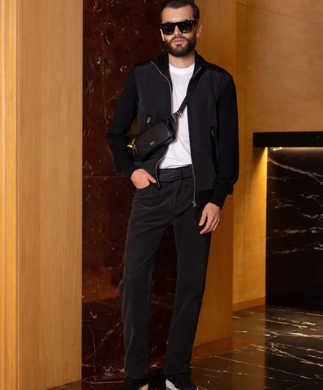 Tom Ford Pantaloni di velluto a coste verdi DPR001DMC009S23