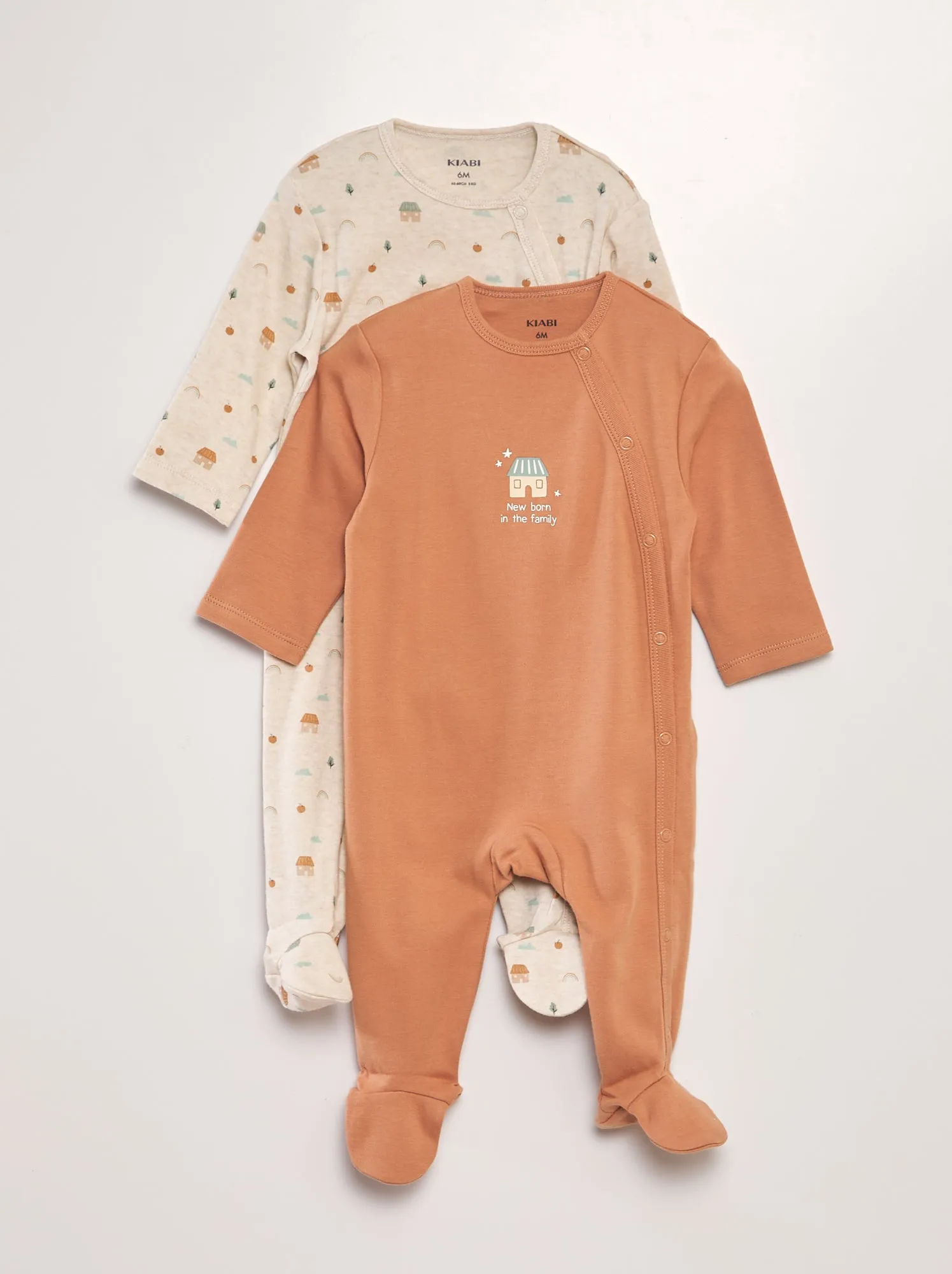 Tutina in jersey - Set di 2 - BEIGE
