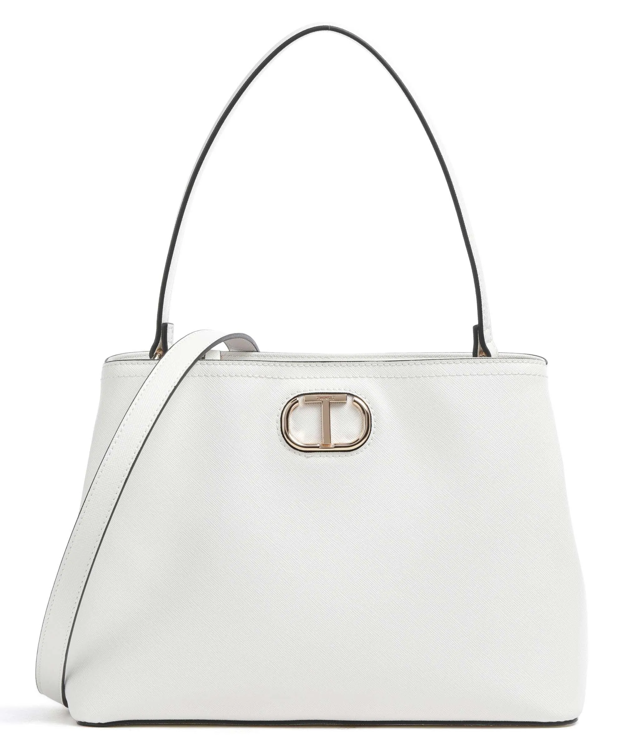  Twinset Saffiano Borsa a spalla pelle sintetica bianco  