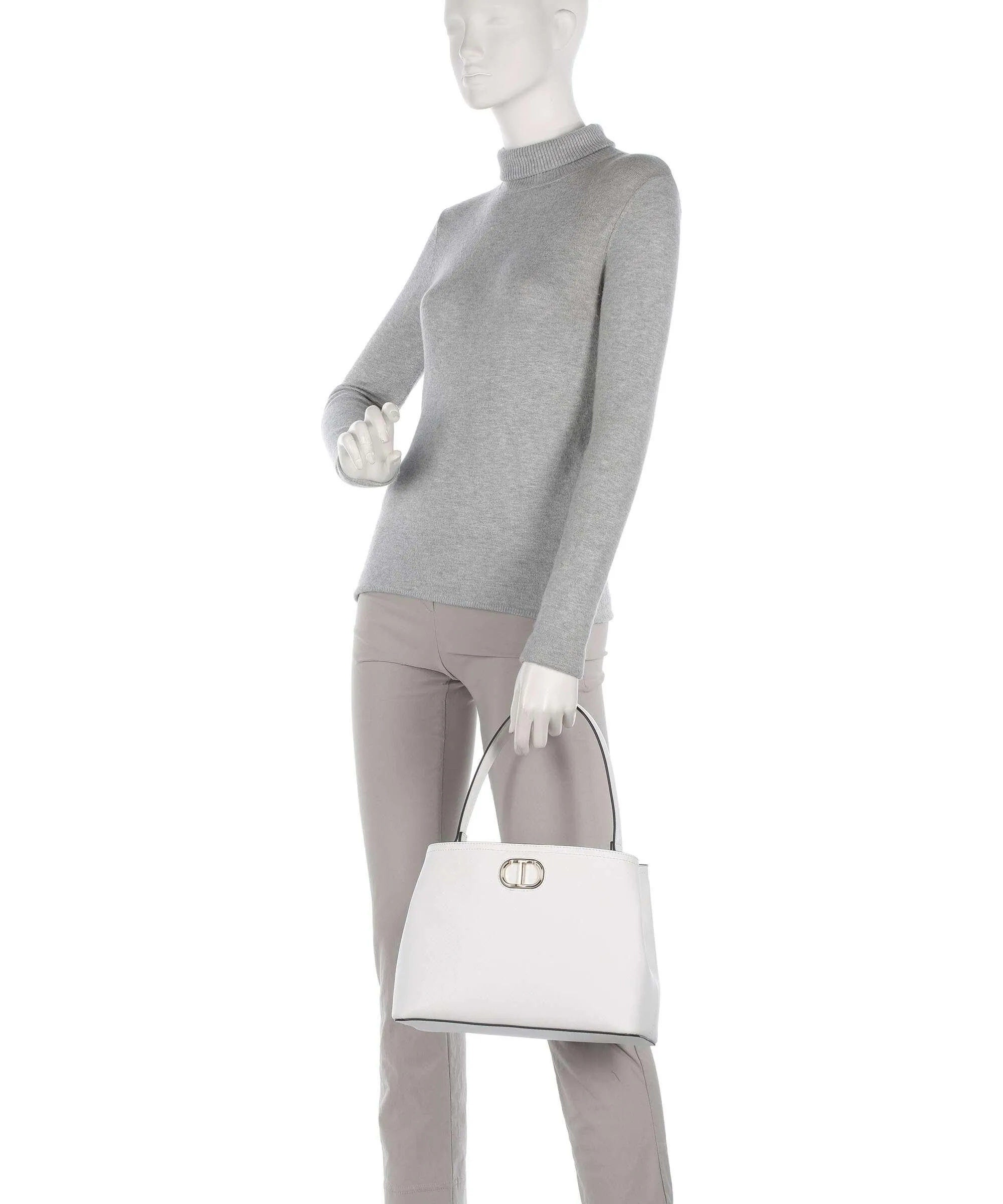  Twinset Saffiano Borsa a spalla pelle sintetica bianco  