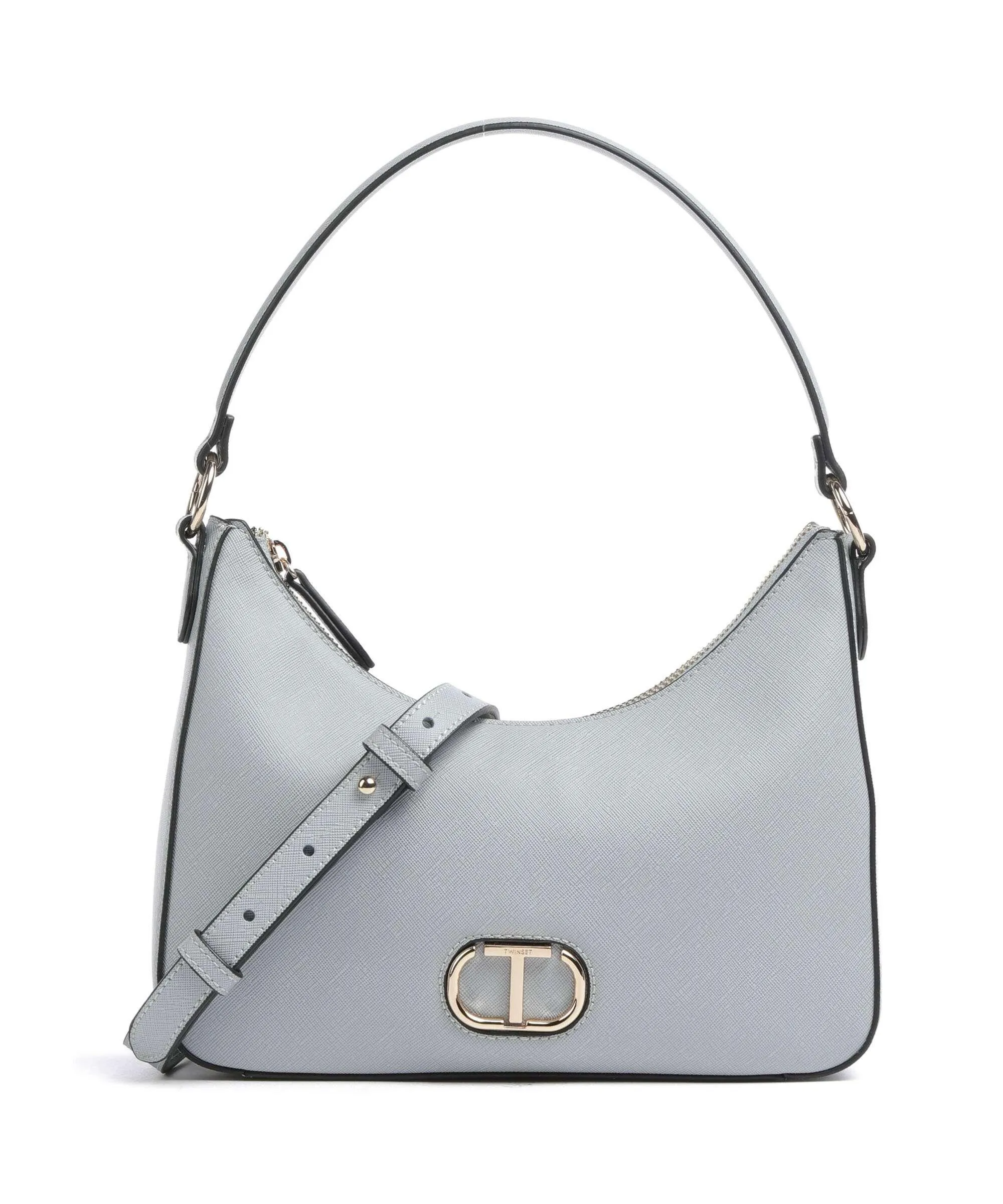 Twinset Saffiano Borsa hobo pelle sintetica blu-grigio  