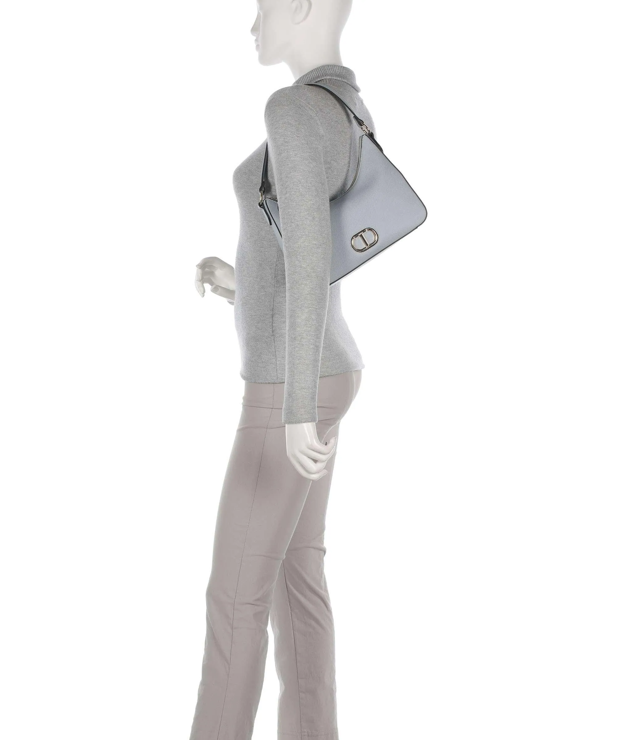  Twinset Saffiano Borsa hobo pelle sintetica blu-grigio  