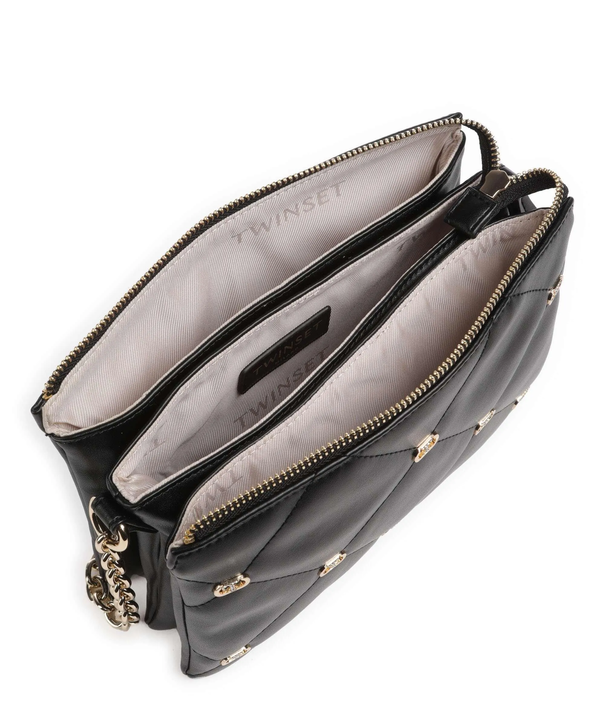  Twinset Via Manzoni Borsa a tracolla pelle sintetica nero  