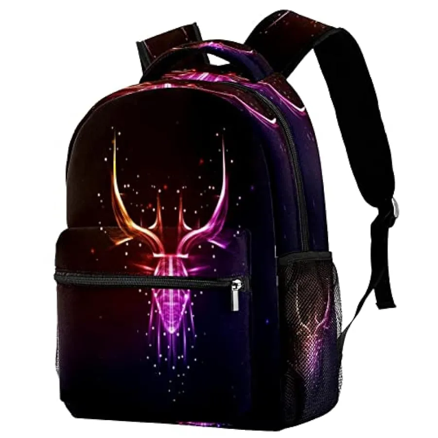 Zaino Casual Classico Di Base Da Viaggio Con Tasche Laterali Per Bottiglia, Zaino Animali In Tazza Per Ragazze Con Spallacci Imb