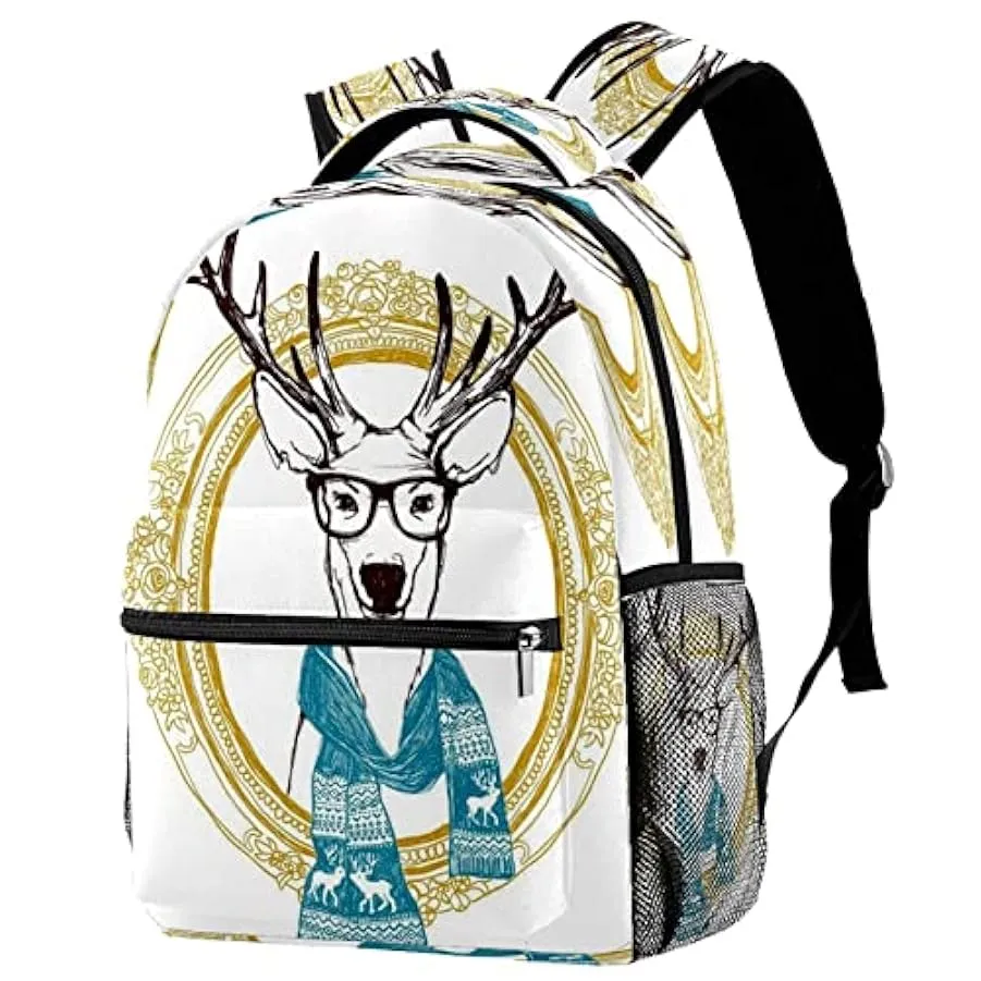 Zaino Casual Classico Di Base Da Viaggio Con Tasche Laterali Per Bottiglia, Zaino Animali In Tazza Per Ragazze Con Spallacci Imb